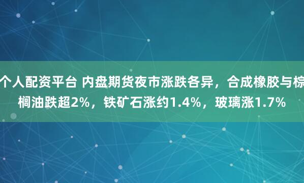 个人配资平台 内盘期货夜市涨跌各异，合成橡胶与棕榈油跌超2%，铁矿石涨约1.4%，玻璃涨1.7%